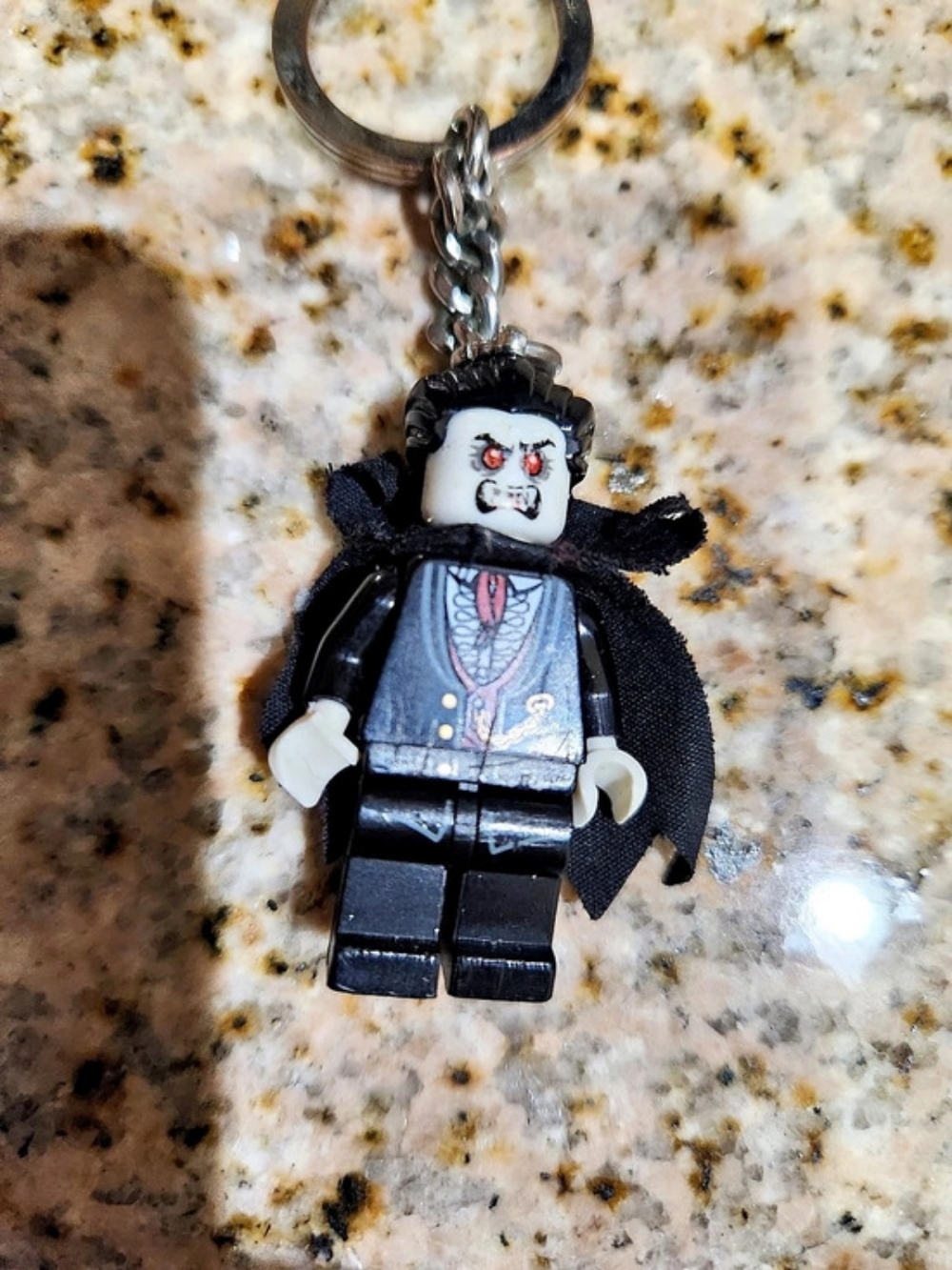LEGO Lord Vampyre Key Chain Vampire Figure Black & Gray